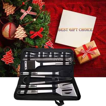20-Piece BBQ Grill Tool Set with Carry Bag