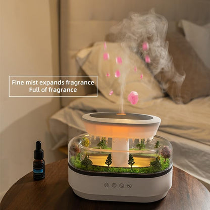 Raindrop Aroma Diffuser - White Noise & LED Waterfall