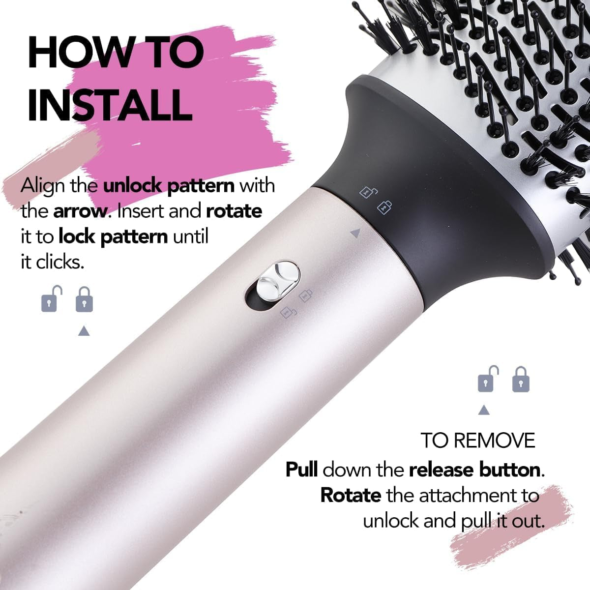 3-In-1 Ionic Hot Air Brush - Dry, Volumize & Style