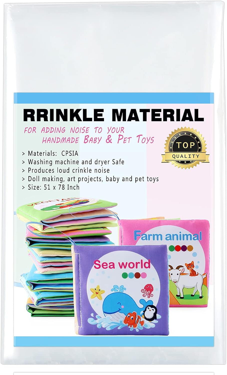 Crinkle Paper for Pet Toys - Noise-Making Sheet, 51X78In