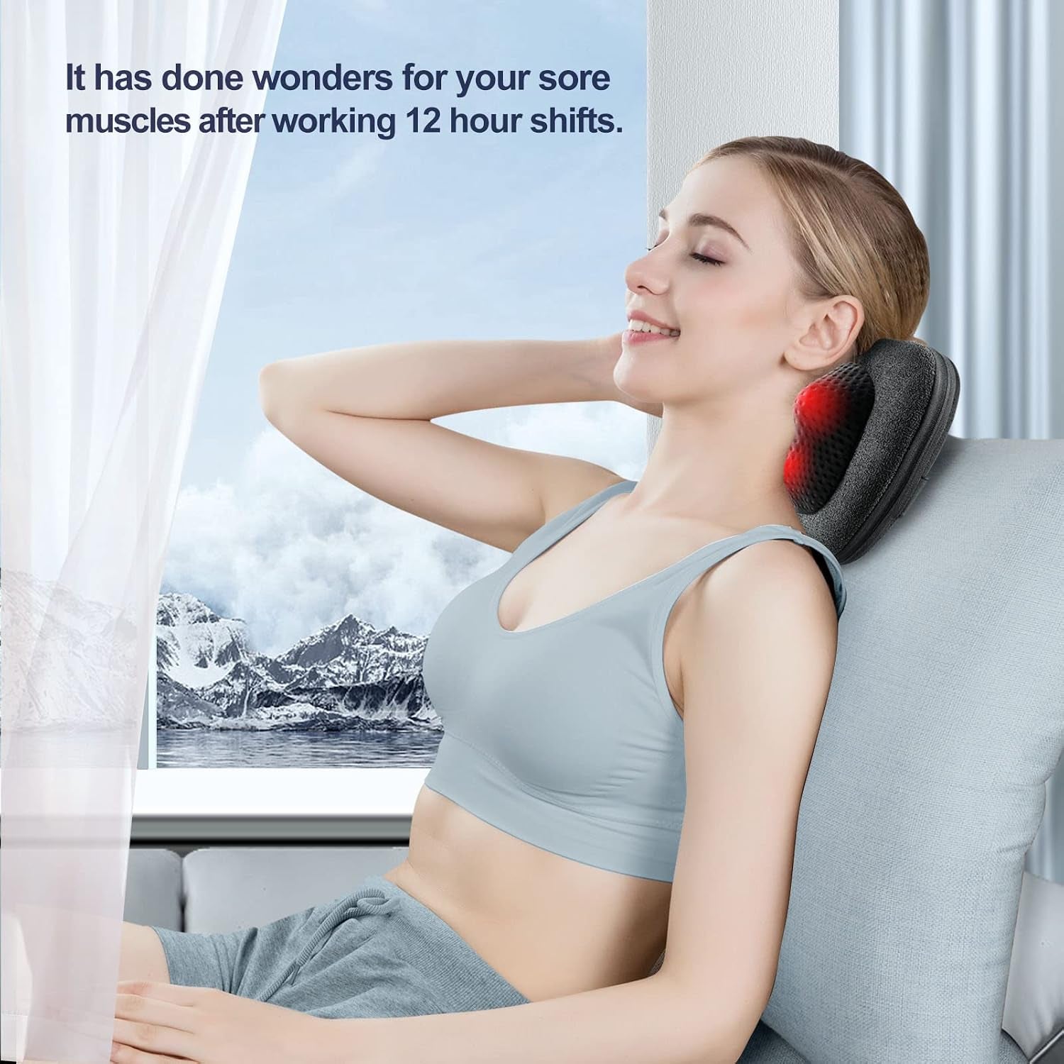Deep Kneading Back Massager with Heat - Home & Car
