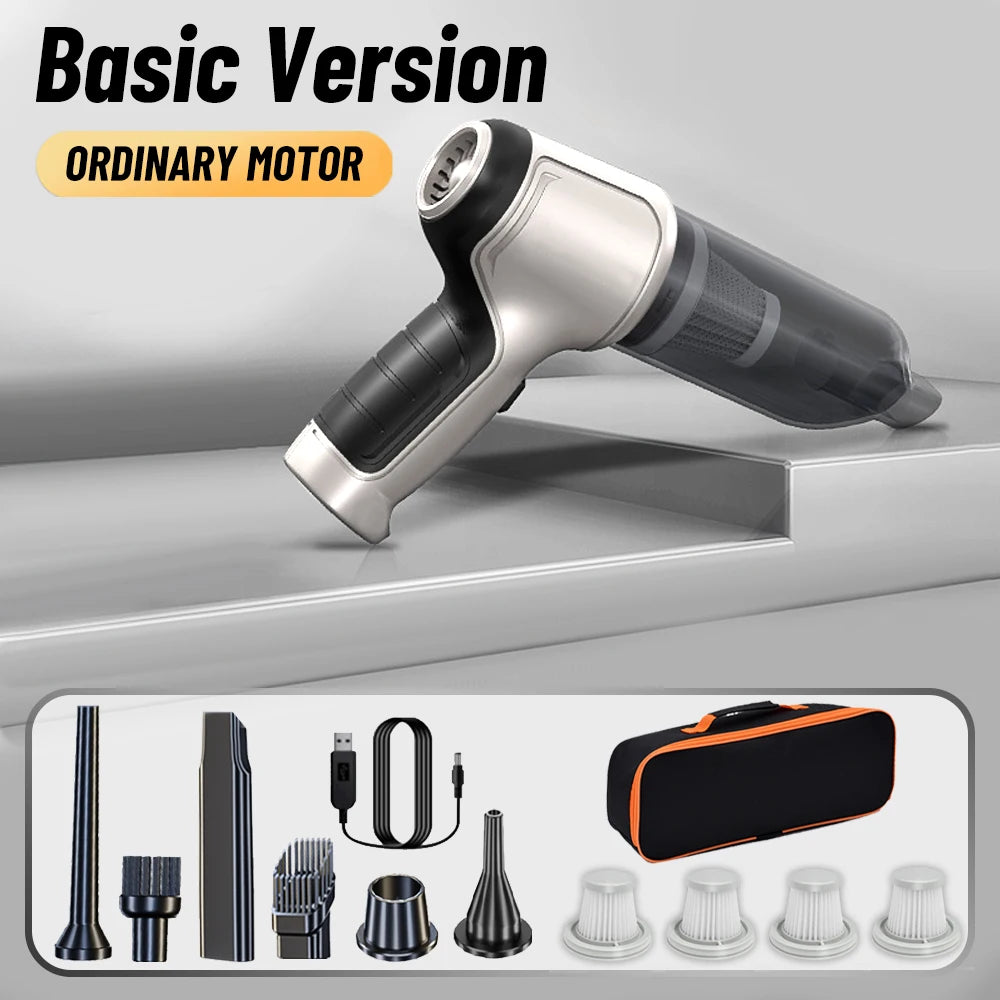 Cordless Car Vacuum - 95,000PA Suction with Blower