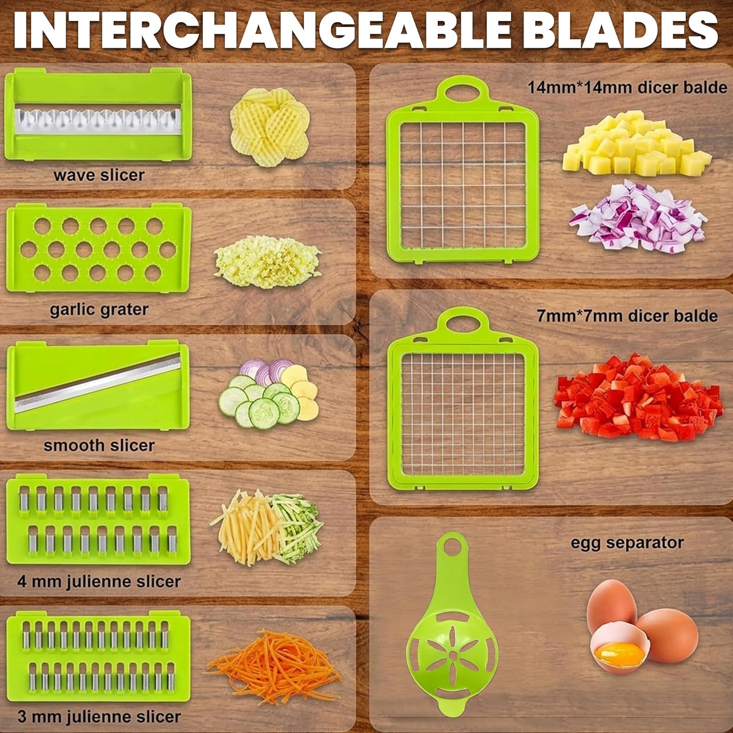15-In-1 Food Chopper - Slicer, Dicer & Grater with Basket