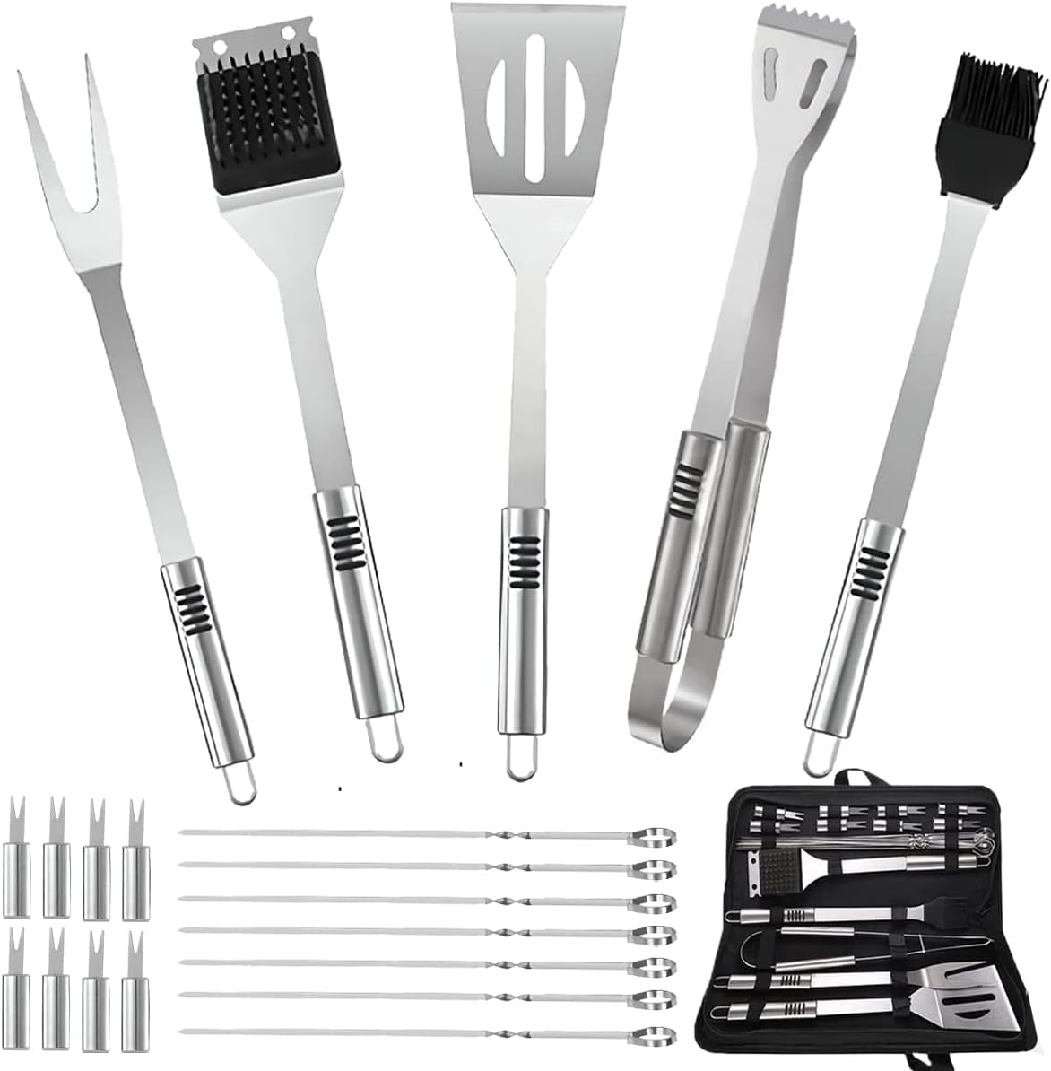 20-Piece BBQ Grill Tool Set with Carry Bag