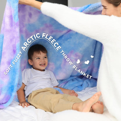 Fuzzy Fleece Throw Blanket - Warm & Lightweight