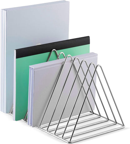 Wire Desk Bookshelf - Mail & Supply Organizer, Chrome
