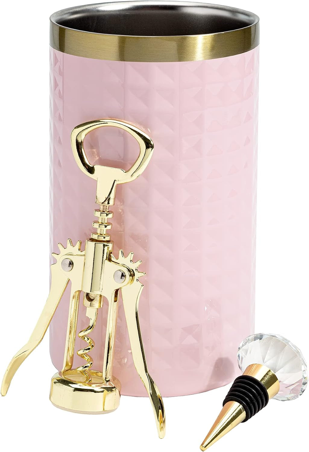 Wine Chiller Gift Set - Insulated Sleeve, Corkscrew & Stopper
