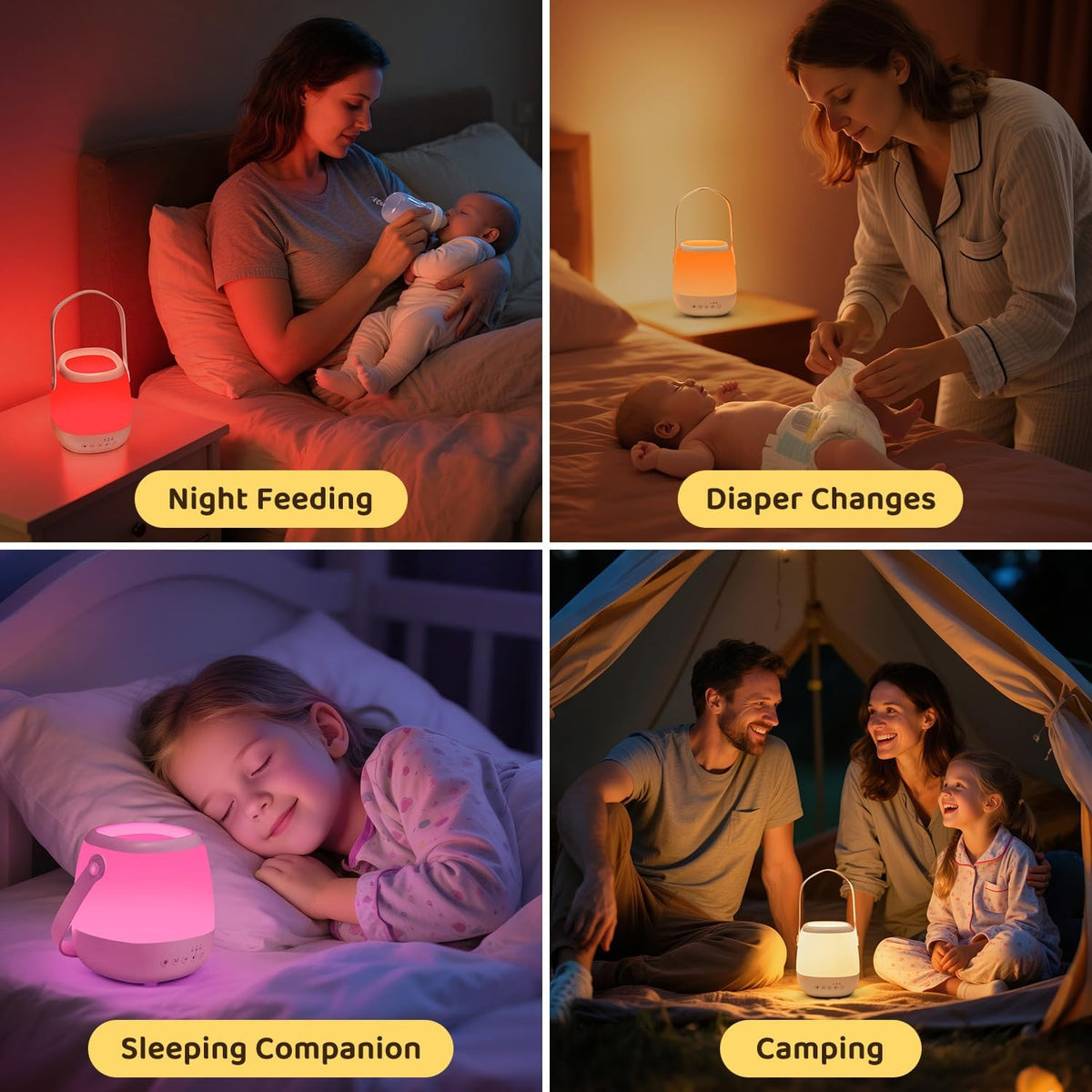 Baby Night Light & Sound Machine - 35 Colors, 12 Soothing Sounds