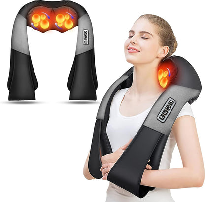 Heated Shiatsu Massage Pillow - Neck, Shoulder & Back