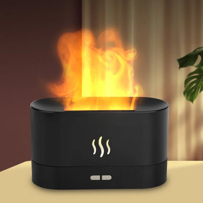 180Ml Flame Aroma Diffuser - 7-Color USB Humidifier
