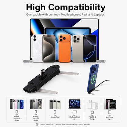 240W Invisible Charging Cable with Foldable Phone Stand
