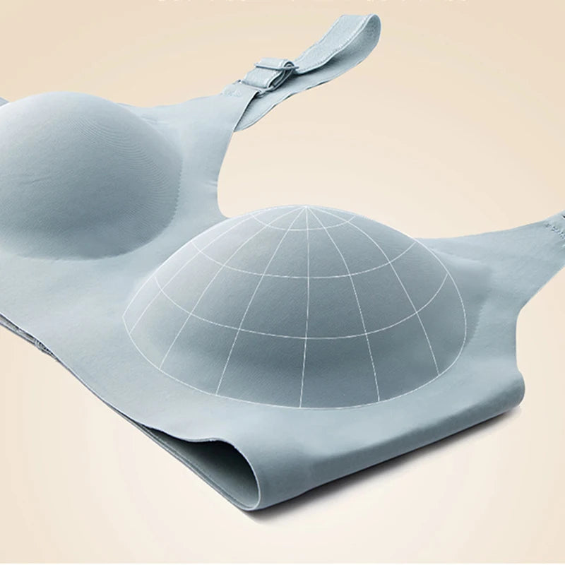 Seamless Wireless Comfort Bra - Deep V, Jelly Colors