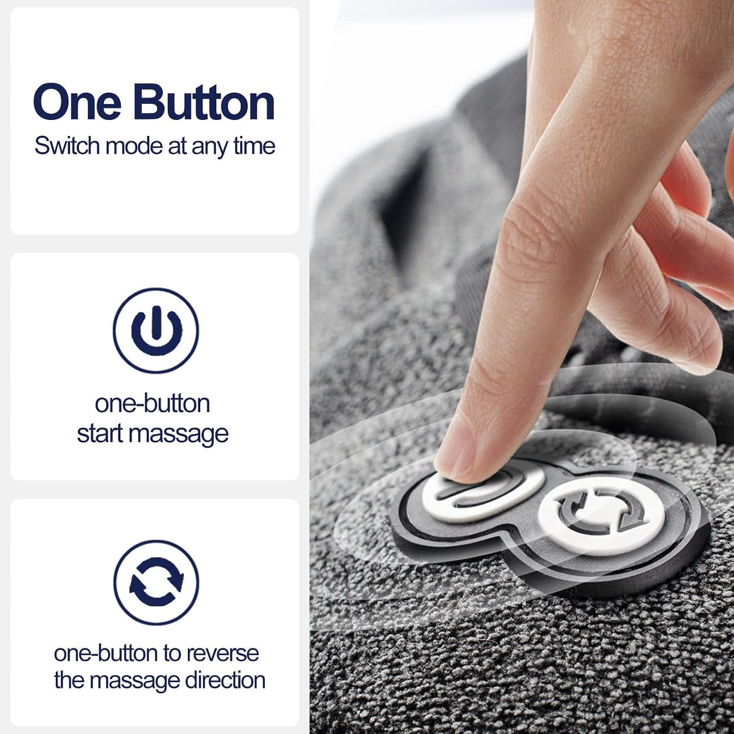 Deep Kneading Back Massager with Heat - Home & Car