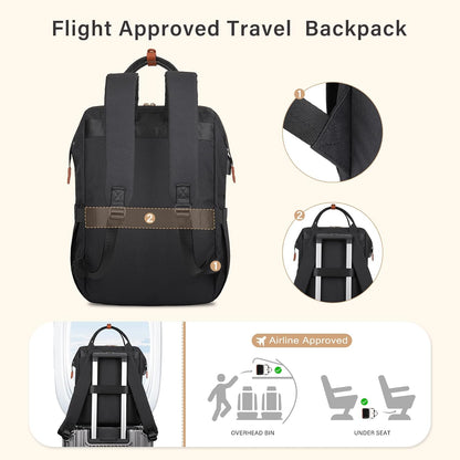Womens Travel Laptop Backpack - 15.6In, Water Resistant