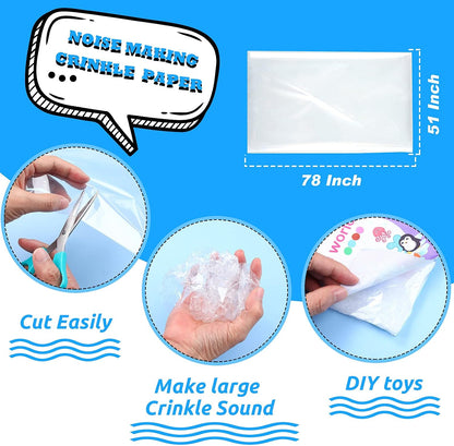 Crinkle Paper for Pet Toys - Noise-Making Sheet, 51X78In