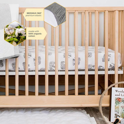 Organic Cotton Fitted Crib Sheet - Breathable & Soft