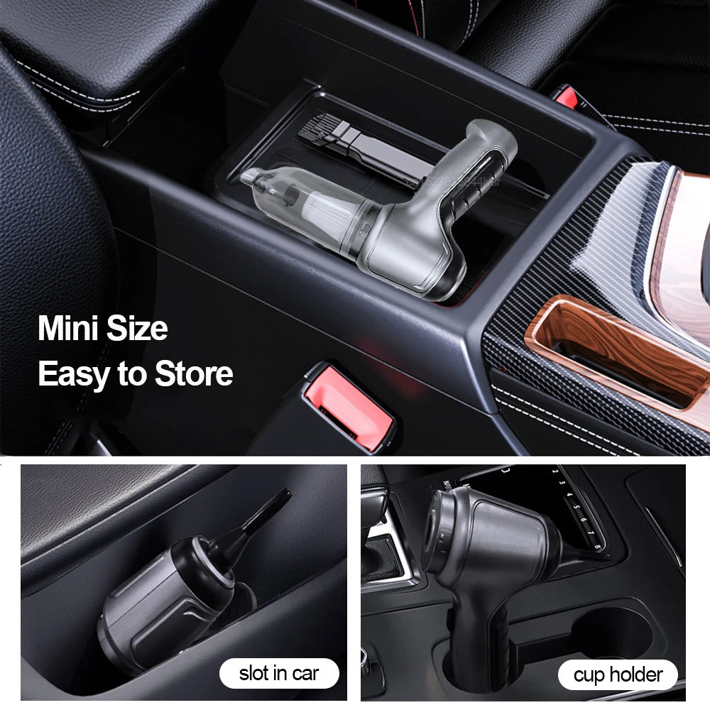 Cordless Car Vacuum - 95,000PA Suction with Blower