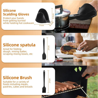 8-Piece Air Fryer Accessory Kit - Liner, Rack & Gloves