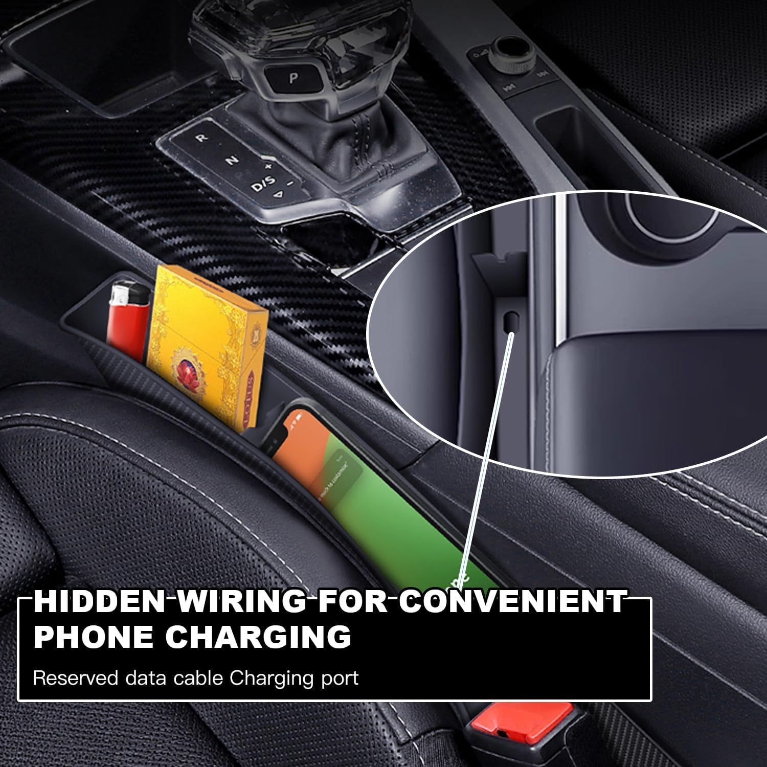 Car Seat Gap Filler Set - Stops Dropped Phones & Keys (2 Pack)
