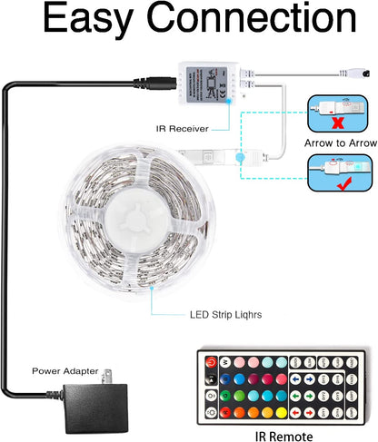 32.8Ft RGB LED Strip Lights with Remote - Room Decor