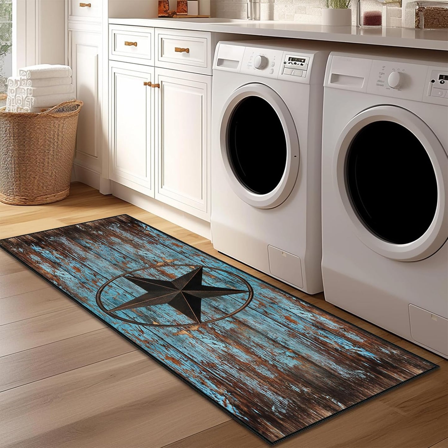 Western Star Runner Rug 2X6 - Washable, Non-Slip